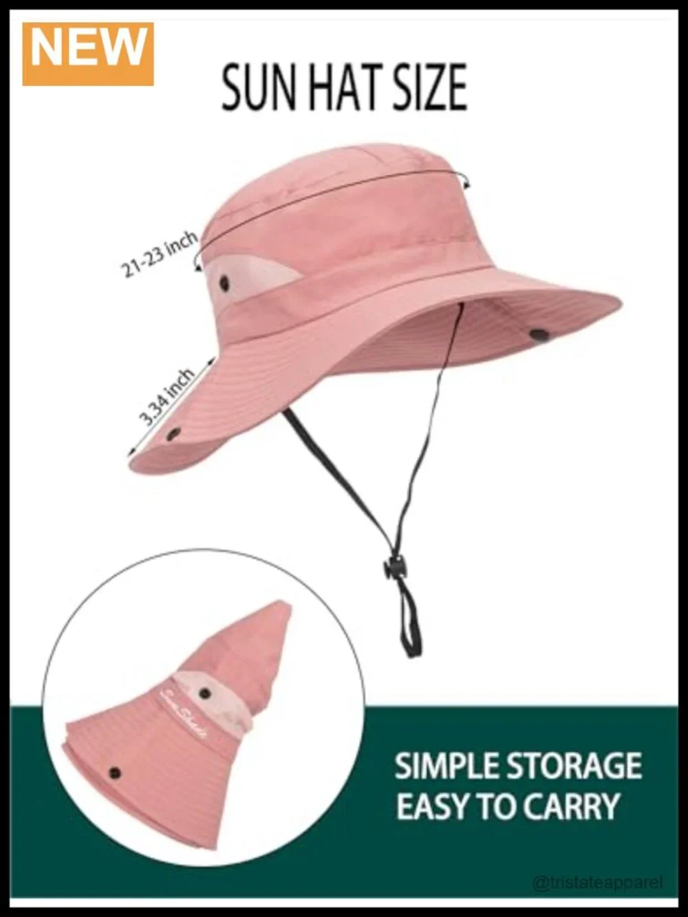 Women's Wide Brim Sun Hat with UV Protection and Adjustable Chin Strap
